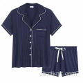 Fleece Plaid Frauen Pyjama-Sets